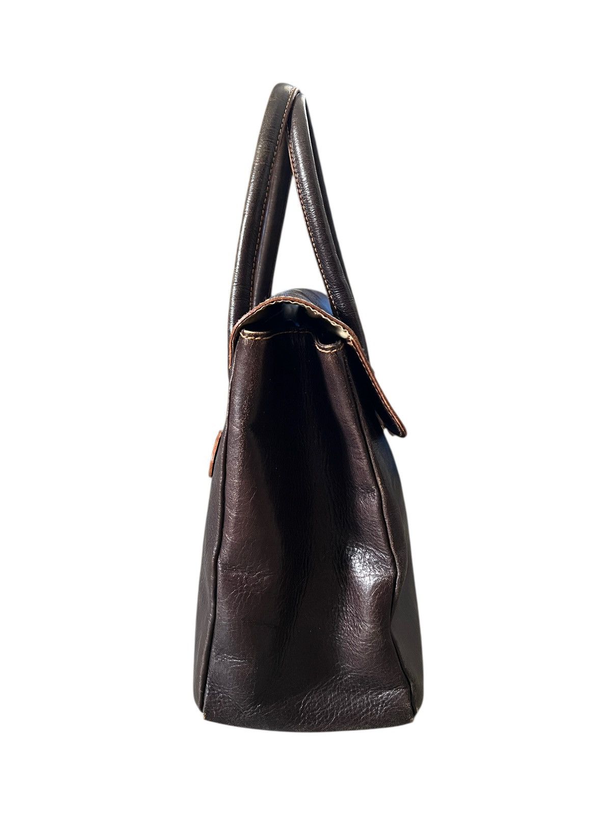 Genuine Leather Vintage Ginza Tanizawa 🇯🇵 Patina Leather Birkin Bag Hermes Size ONE SIZE - 2 Thumbnail