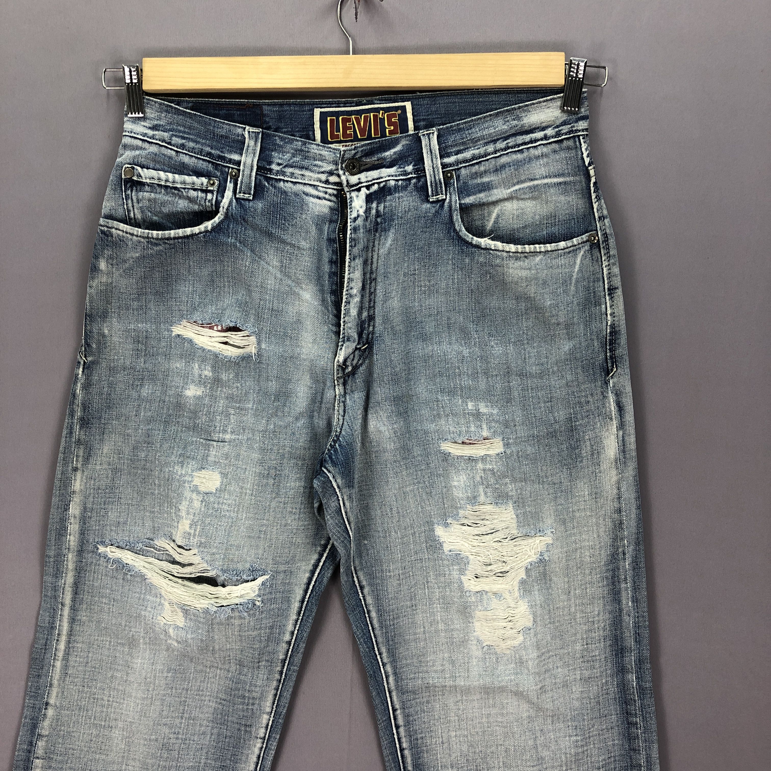 Jean Vintage Distressed Levis Baggy Jeans Levi's 569 Faded Denim Size US 32 / EU 48 - 5 Thumbnail