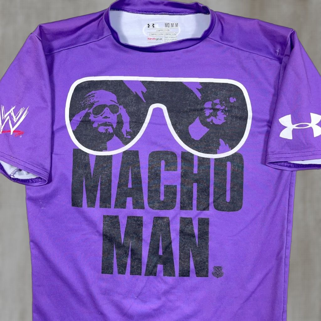 Under Armour Under Armour Macho Man Compression Shirt Men M Purple WWE Wrestling Adult Shirt Size US M / EU 48-50 / 2 - 1 Thumbnail