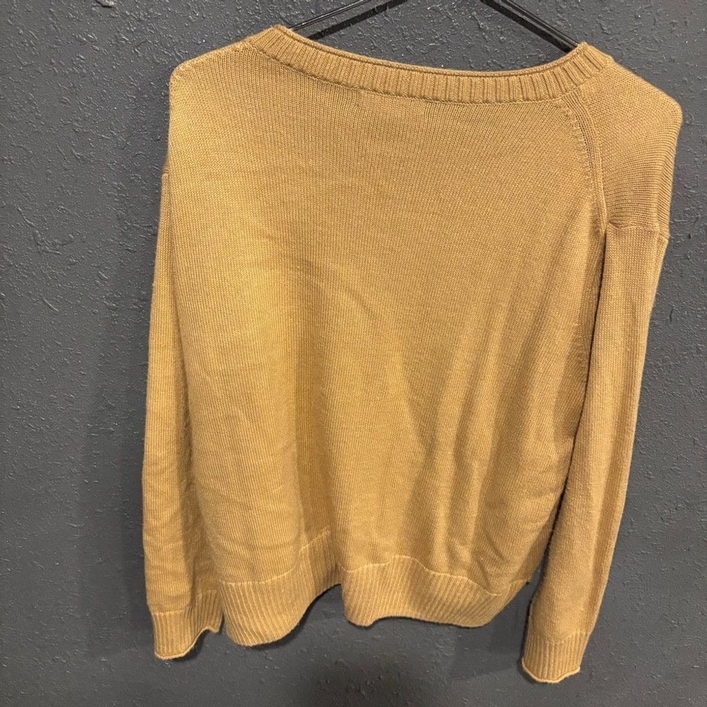 Banana Republic Banana Republic Women's Yellow Crew Neck Sweater Size L / US 10 / IT 46 - 4 Thumbnail