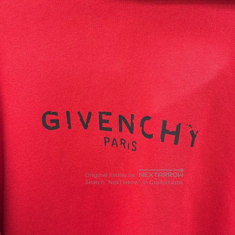 Givenchy Givenchy Red Hooded Letter Logo Printed Hoodie Size US XL / EU 56 / 4 - 5 Thumbnail