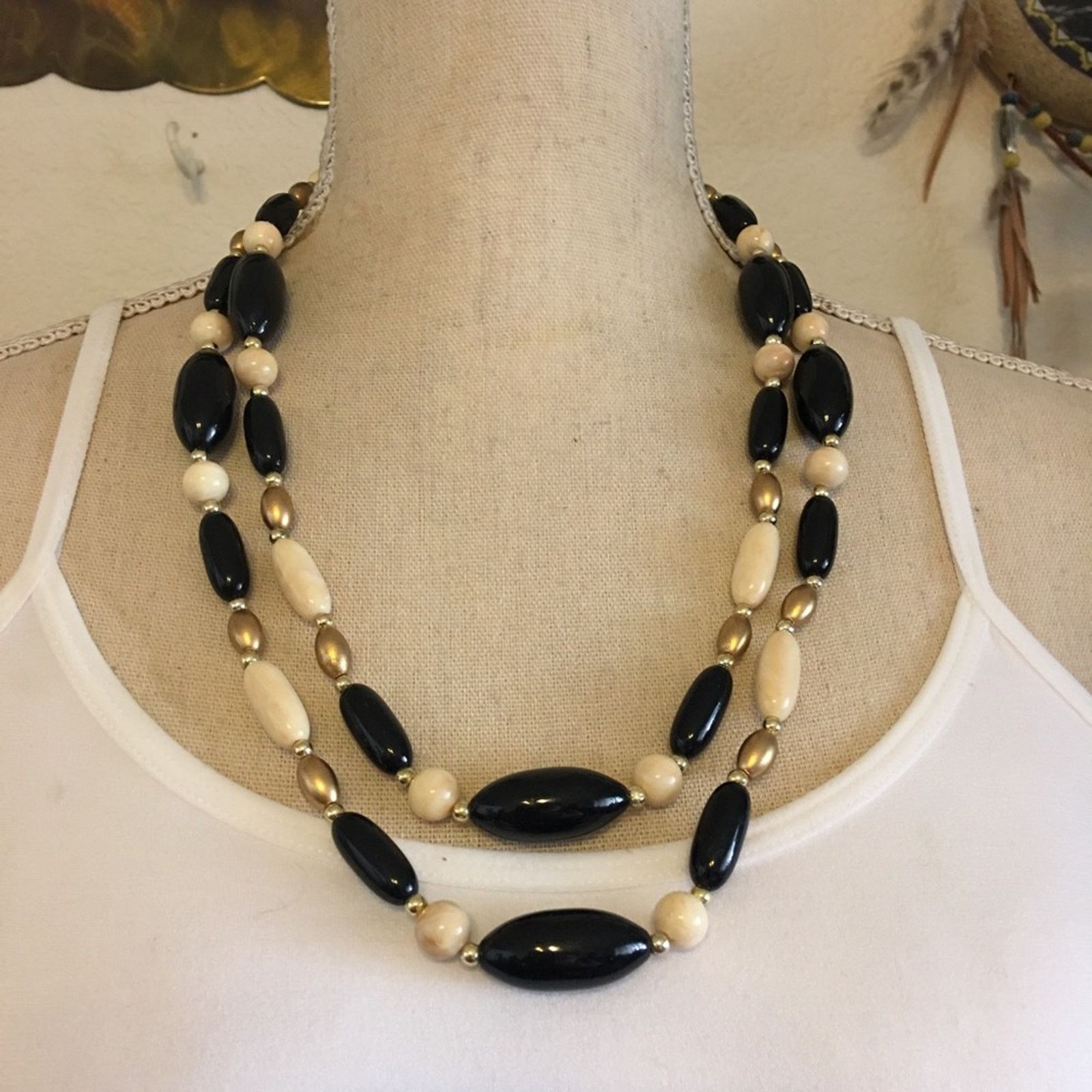 Vintage Vintage 70s-80s plastic bead long length necklace Size ONE SIZE - 4 Thumbnail