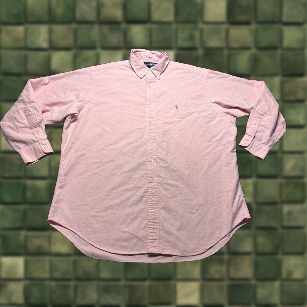 Ralph Lauren Ralph Lauren Shirt Oxford Mens 17.5-35 Pink Yarmouth Cotton Flesh Pony Regular Button-Up Collared N/A? Size US XXL / EU 58 / 5 - 1 Thumbnail