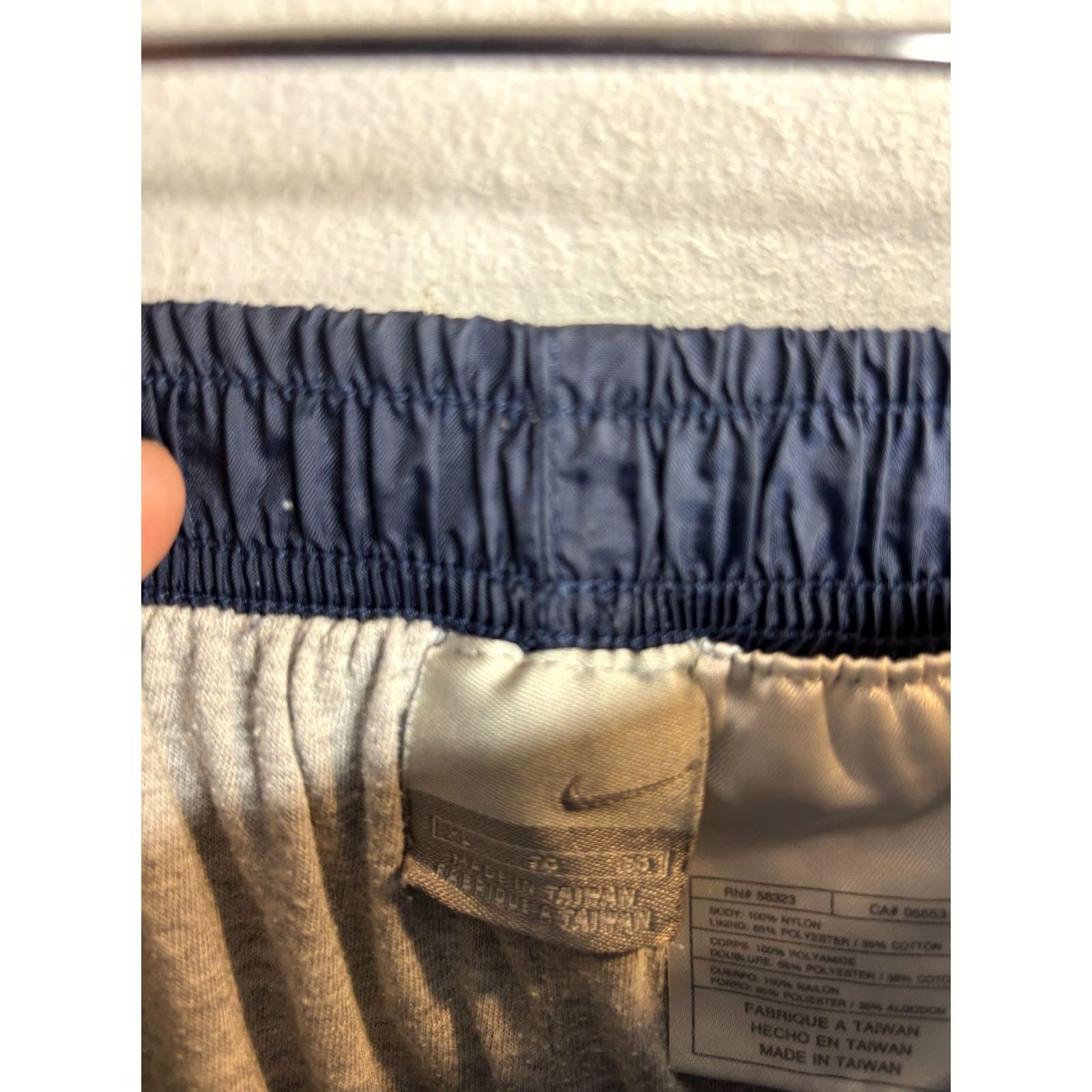 Nike Nike Pants Mens XL Blue Nylon Track Lined Elastic Waist Zip Pockets Warm Up Size US 36 / EU 52 - 3 Thumbnail