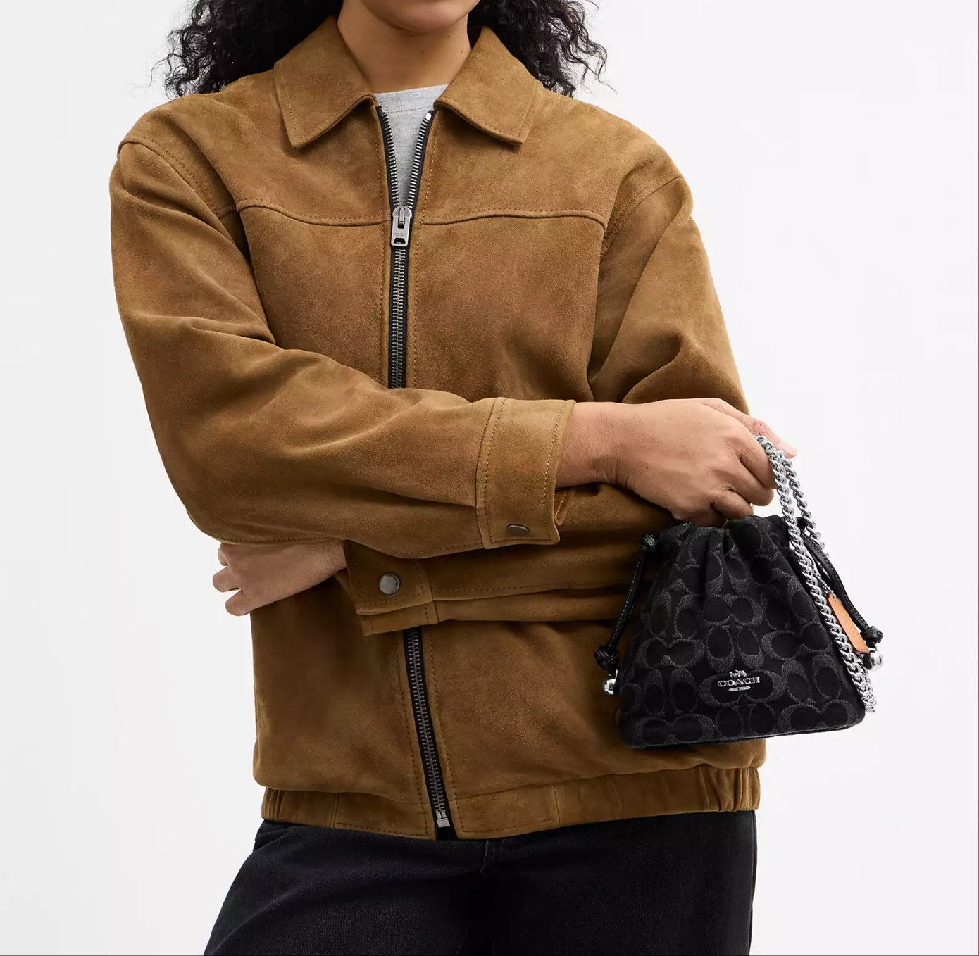 Coach Faye Mini Drawstring Bag In Signature Denim CCZ45 Size ONE SIZE - 9 Thumbnail
