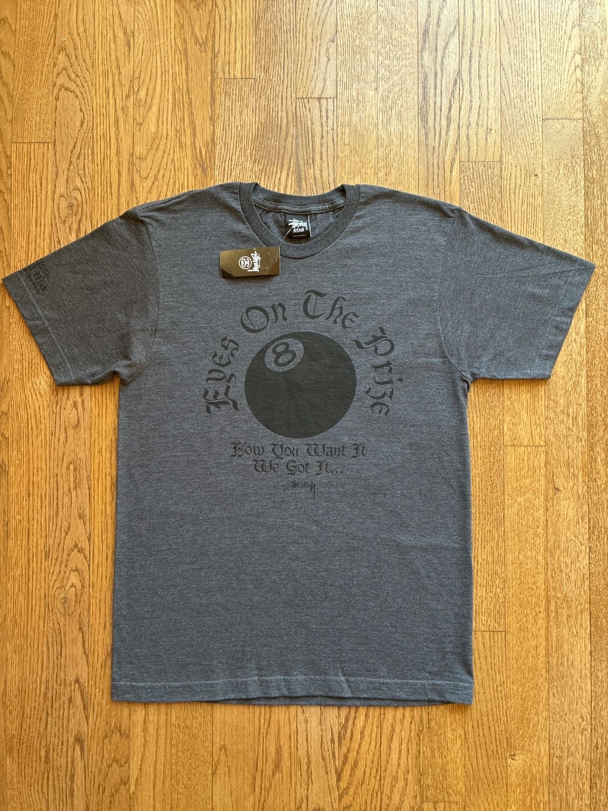 Stussy Stussy 8 Ball Eyes on The Prize Tee Grey Black Sz M Size US M / EU 48-50 / 2 - 1 Thumbnail