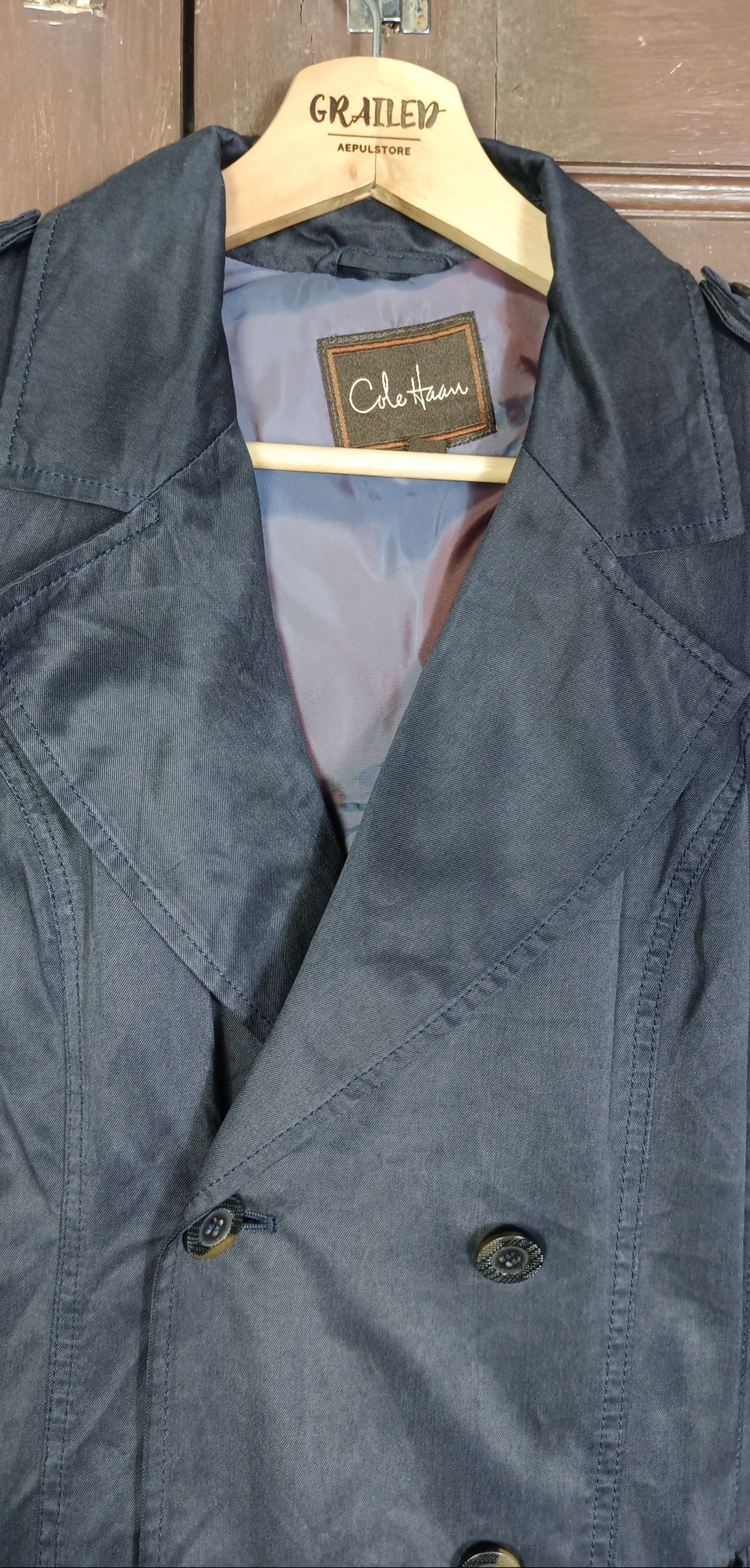 Cole Haan Vintage🔥Cole Haan Double Breast Trench Coat Size S / US 4 / IT 40 - 9 Thumbnail