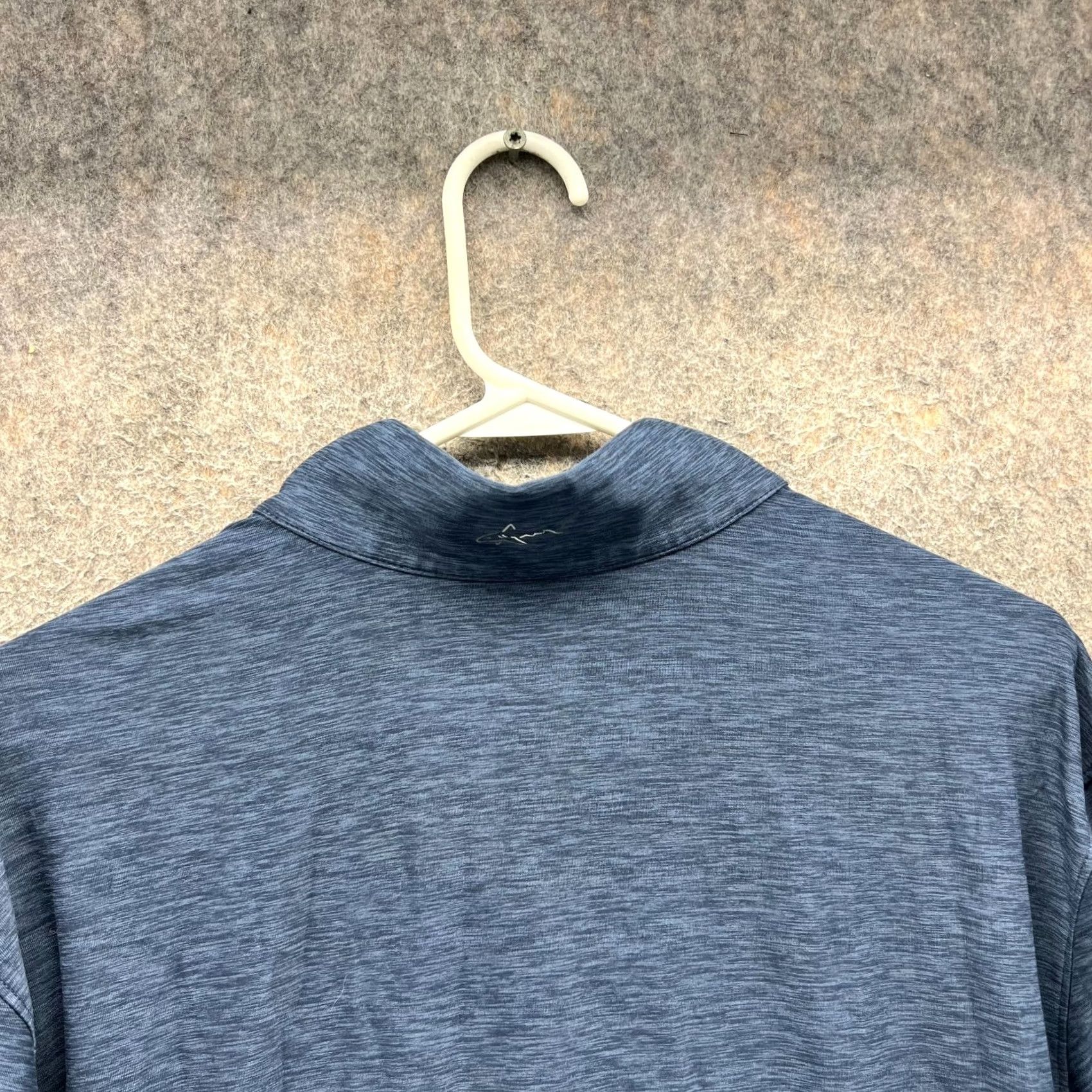 Vintage Greg Norman Sweatshirt Mens Large Blue Quarter Zip Fleece Pullover Heather Pullover Sweatshirt Knit Mock Neck Logo All Seasons Golf Size US L / EU 52-54 / 3 - 3 Thumbnail
