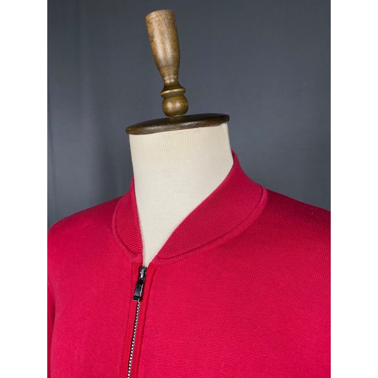 Ermenegildo Zegna Zegna RECENT Men's Red Full Zip Cardigan Sweater Size S Size US S / EU 44-46 / 1 - 5 Thumbnail