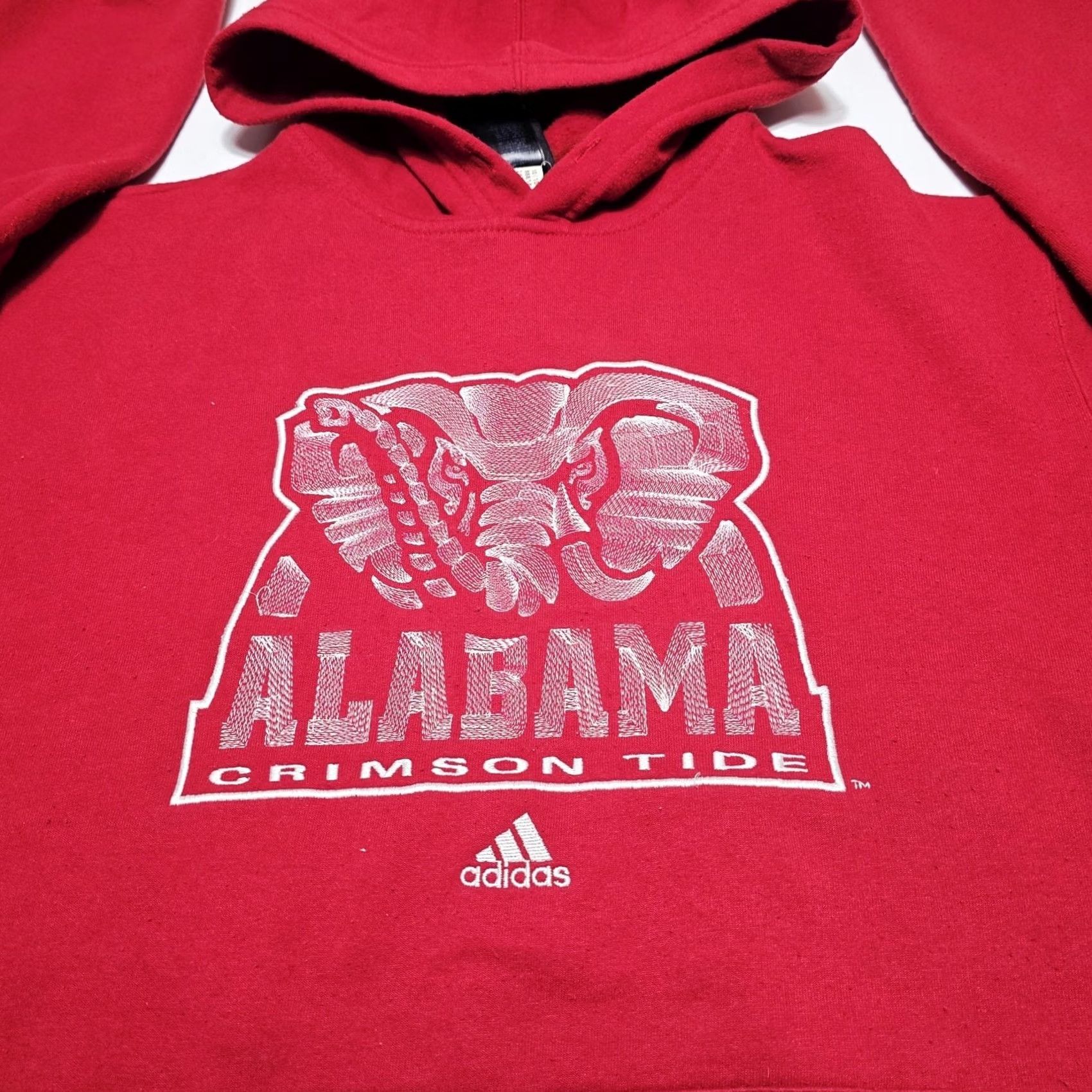 Adidas VINTAGE Adidas Alabama Crimson Tide Embroidered Hoodie Sweatshirt Mens Large Y2k Red Hoodie, Alabama, University, 90s, Sports Mens Size US L / EU 52-54 / 3 - 2 Thumbnail