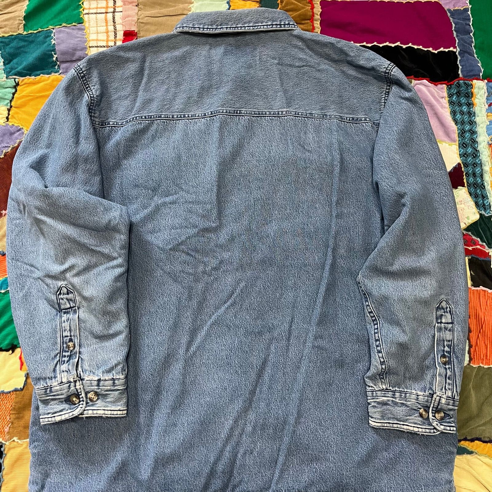 Cherokee Vintage Cherokee Red Plaid Lined Denim Button Up Jacket XL Size US XL / EU 56 / 4 - 2 Thumbnail