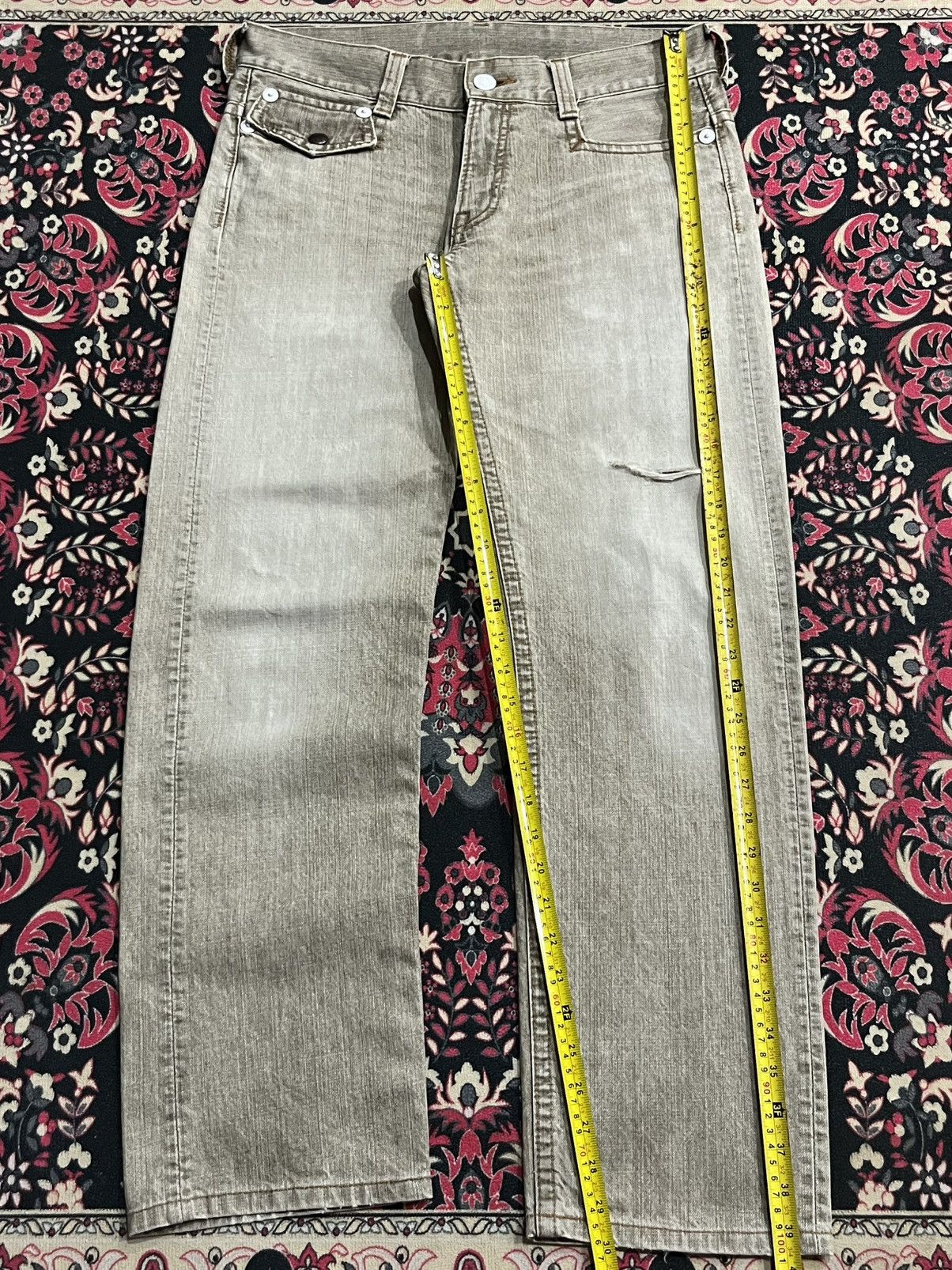 Japanese Brand Vintage Japanese Brand Khaki Faded Washed Distressed Jeans Size US 32 / EU 48 - 9 Thumbnail