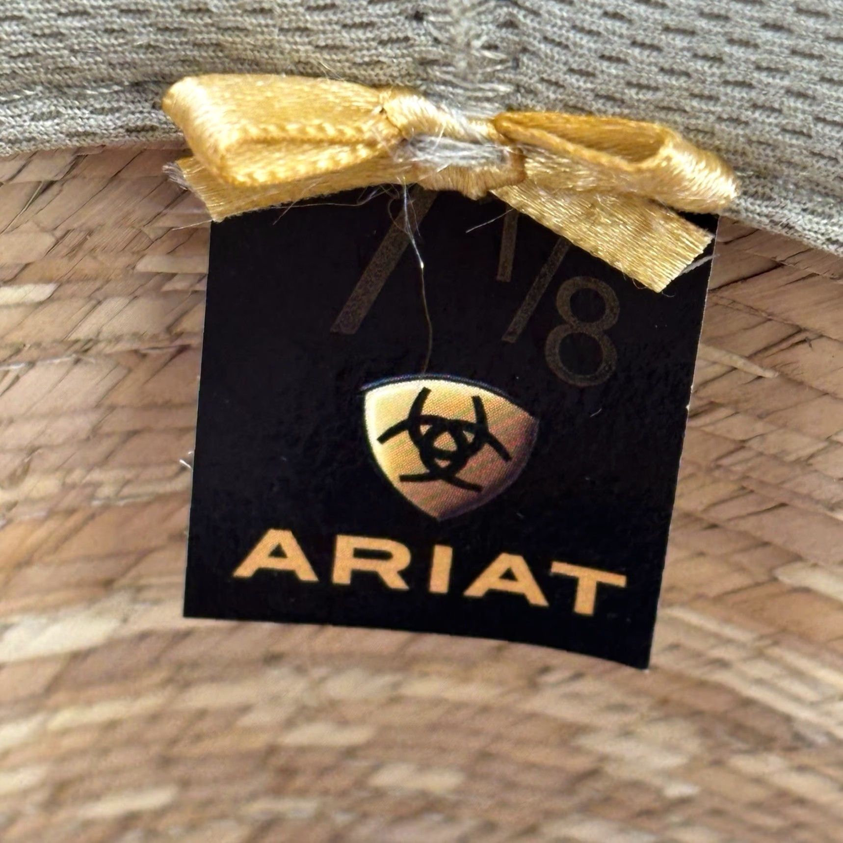 Ariat Ariat Western Hat Fire Palm Straw A65102 Unisex 7 1/8 Beige Cowboy Hat Mens/Unisex Brand New No Box Size ONE SIZE - 7 Thumbnail