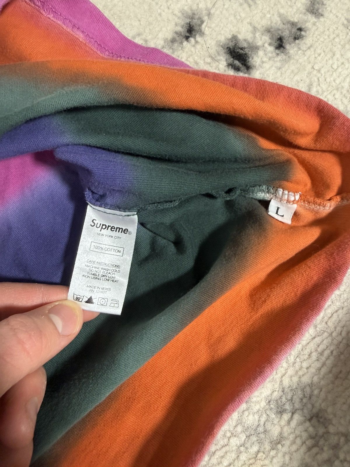 Supreme Supreme SS19 Rainbow Stripe T-Shirt Size US L / EU 52-54 / 3 - 5 Thumbnail