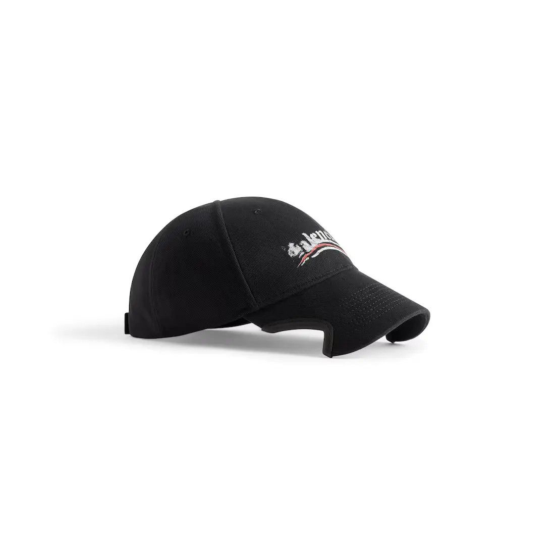 Balenciaga o1mt1gz0125 Size: S / Political Stencil Hat / Cap in Black Size ONE SIZE - 2 Thumbnail