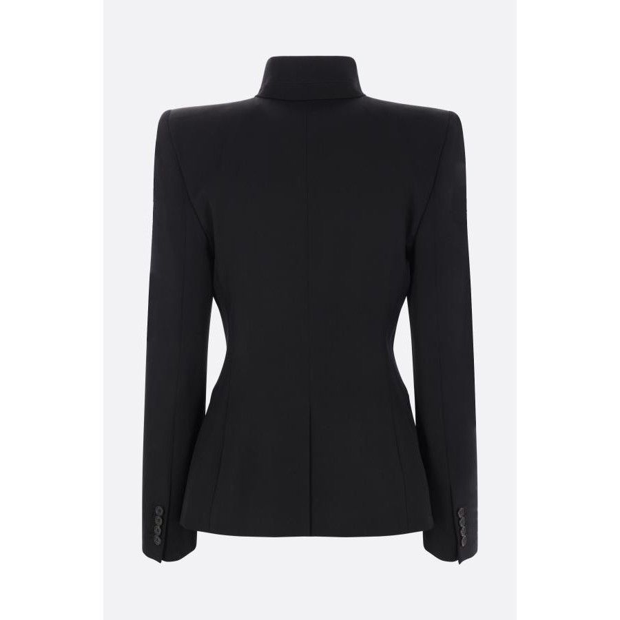 Alexander McQueen ALEXANDER MCQUEEN Black Twisted Cavalry Twill Spliced Jacket Size M / US 6-8 / IT 42-44 - 2 Thumbnail