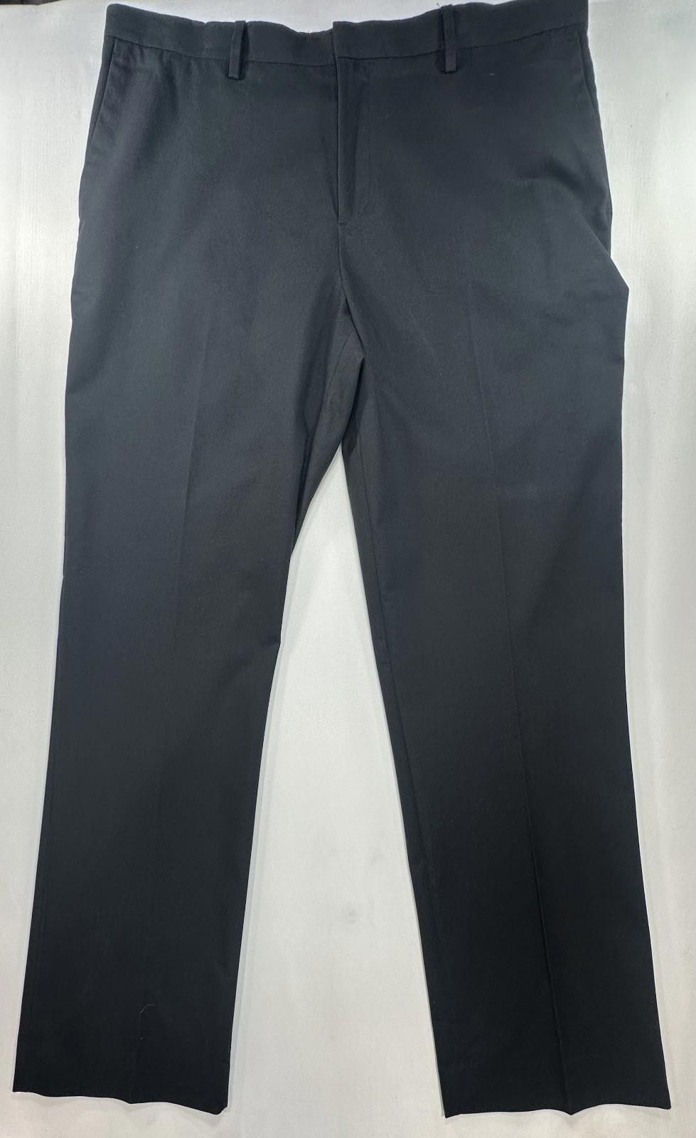 Banana Republic Banana Republic Slim Flat Front Dress Pants Black Mens 38/34 Size US 38 / EU 54 - 1 Thumbnail