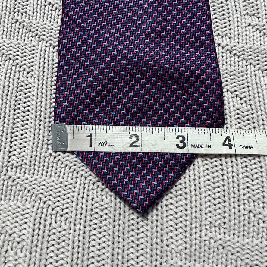 Barneys New York Barneys navy micro herringbone Italian silk tie Size ONE SIZE - 5 Thumbnail