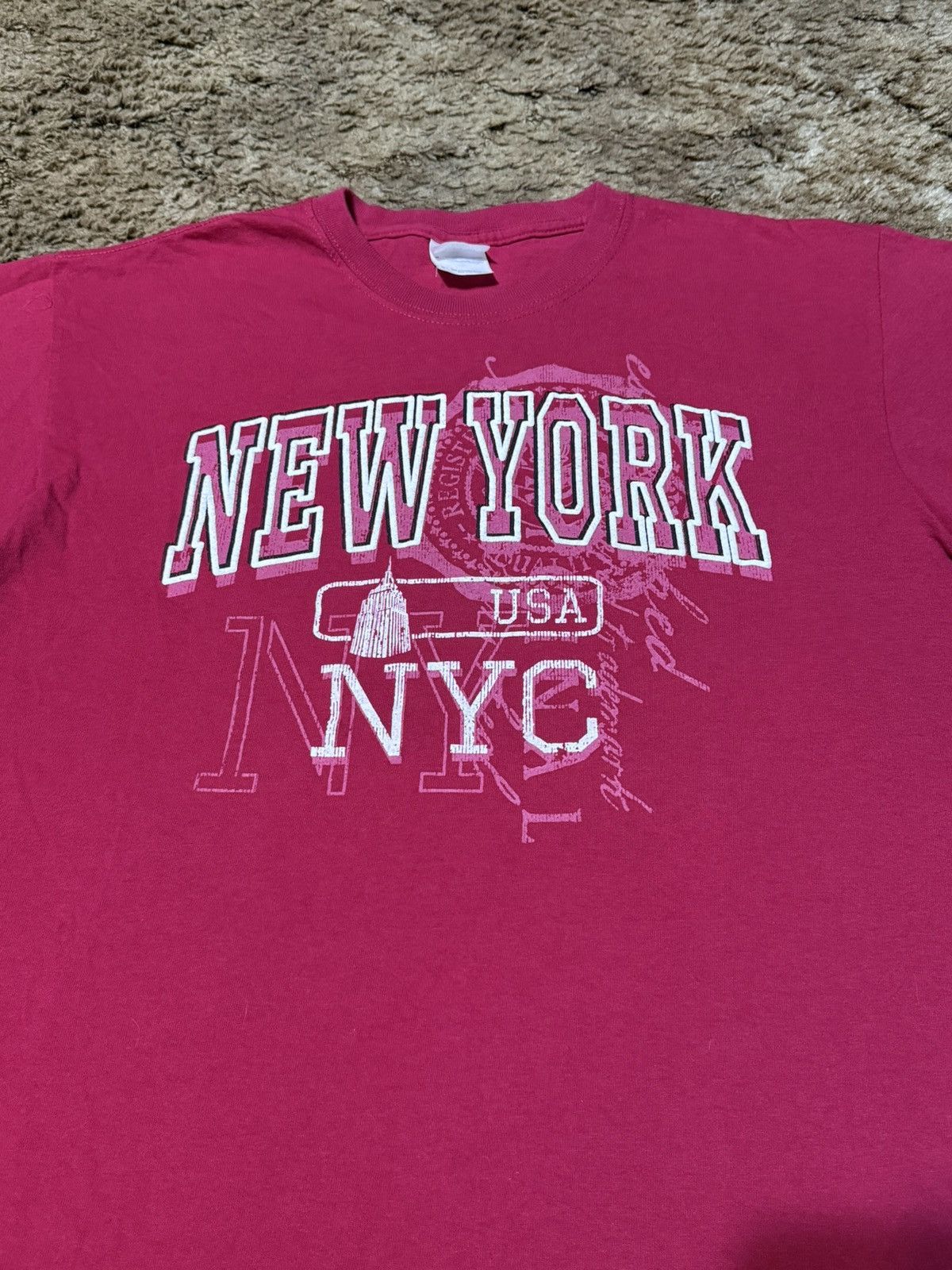 Vintage Vintage Y2K New York T-Shirt Tee Red Medium Size US M / EU 48-50 / 2 - 2 Thumbnail