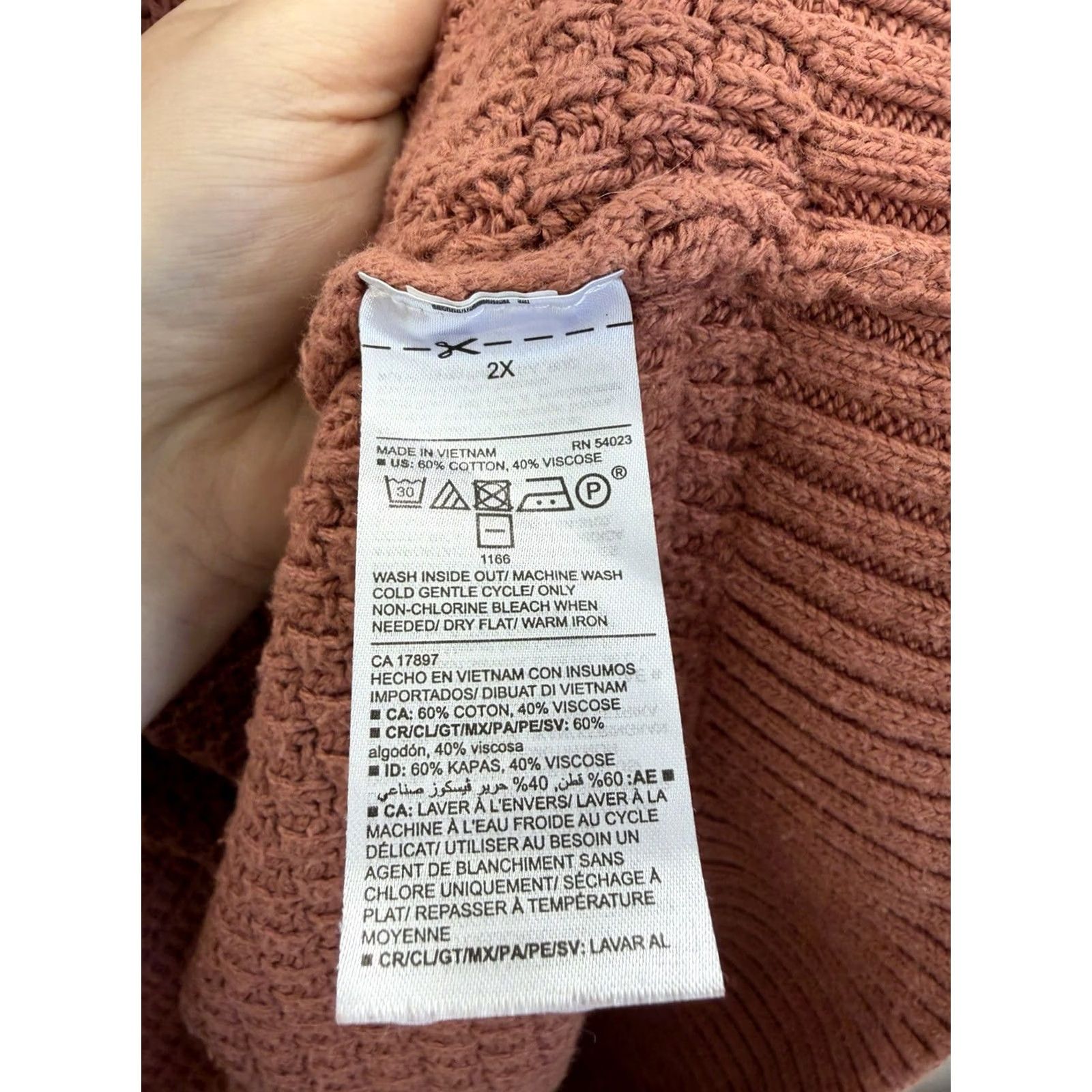 Old Navy Old Navy Sweater Women's 2X Knit Orange Long Sleeve Tunic Shaped Crew Neck Pullover Casual Knitwear Size XXL / US 16-18 / IT 52-54 - 4 Thumbnail