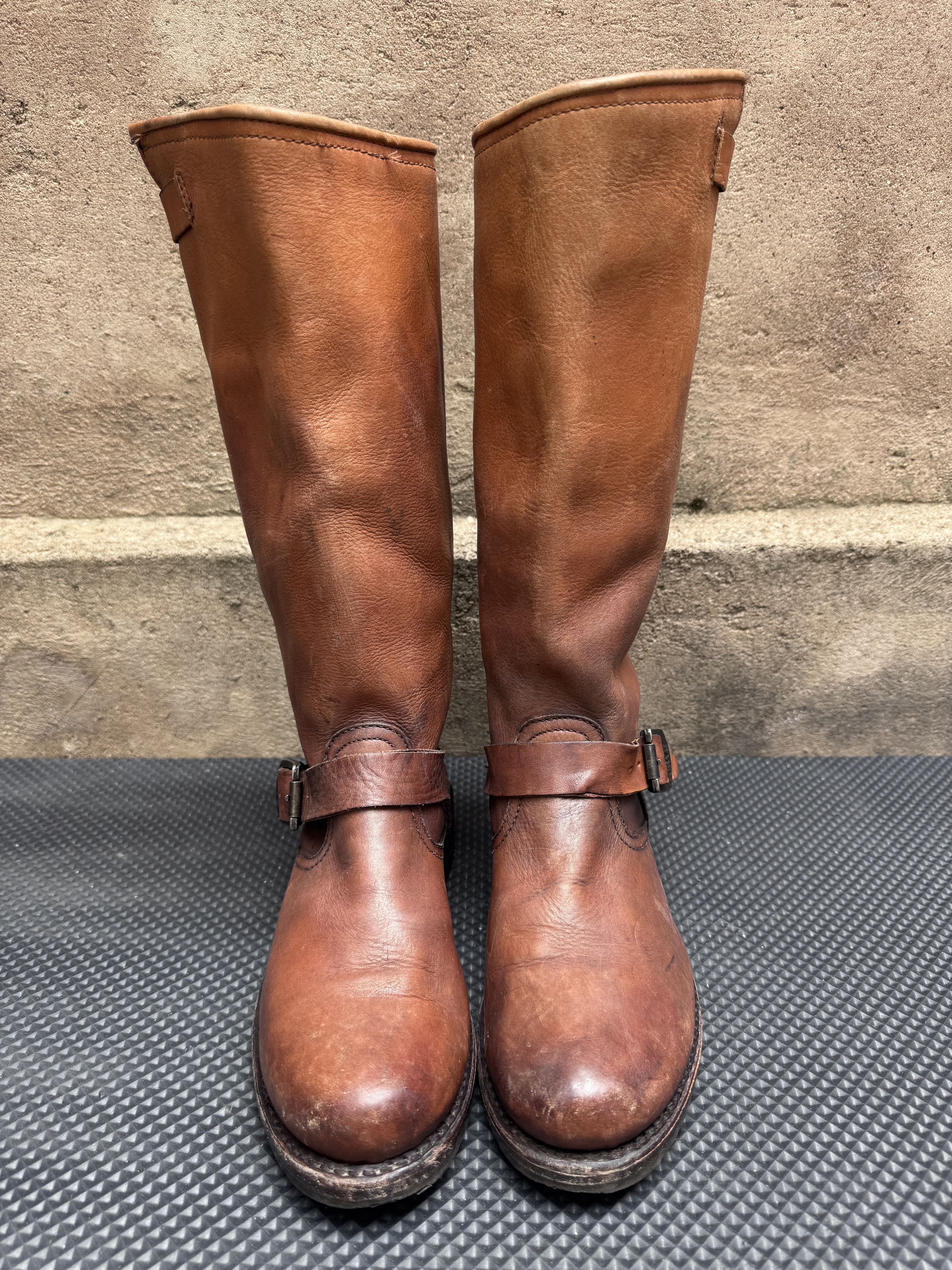Frye Frye Veronica Slouch Distressed Leather Tall Riding Size US 9 / IT 39 - 3 Thumbnail