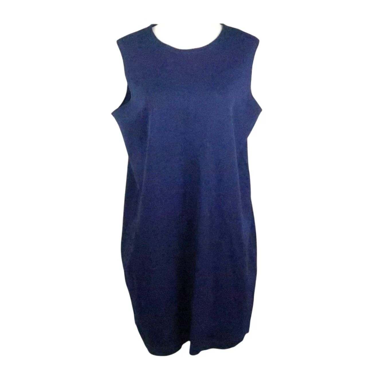 Ralph Lauren VINTAGE Lauren Ralph Lauren Navy Blue Knit Mini Tank Dress L Women Sleeveless Casual Summer Spring Fall 32" Length Mens/Womens Size L / US 10 / IT 46 - 2 Thumbnail