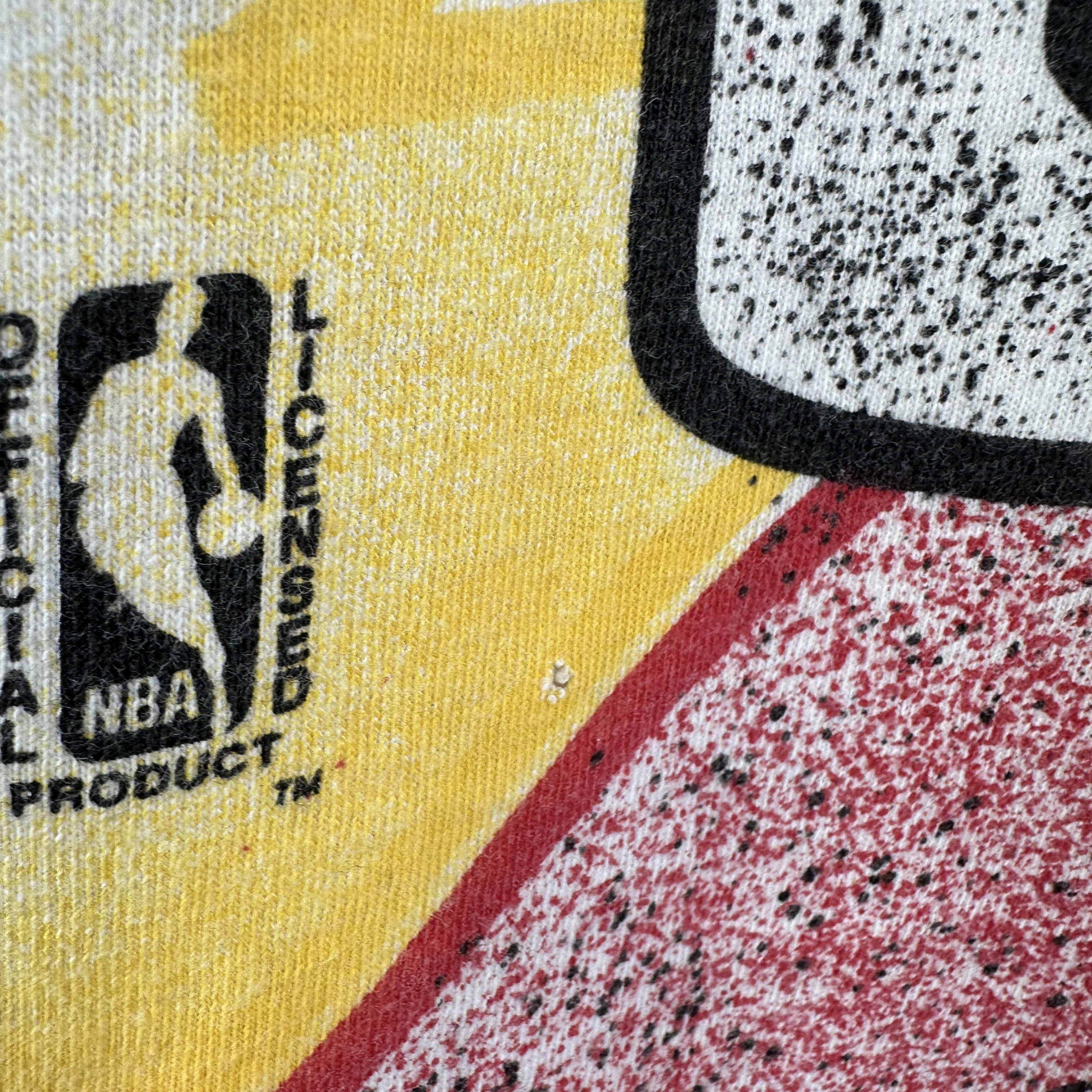 Vintage 90s Houston Rockets Basketball NBA AOP Single Stitch T-Shirt Size US XL / EU 56 / 4 - 4 Thumbnail