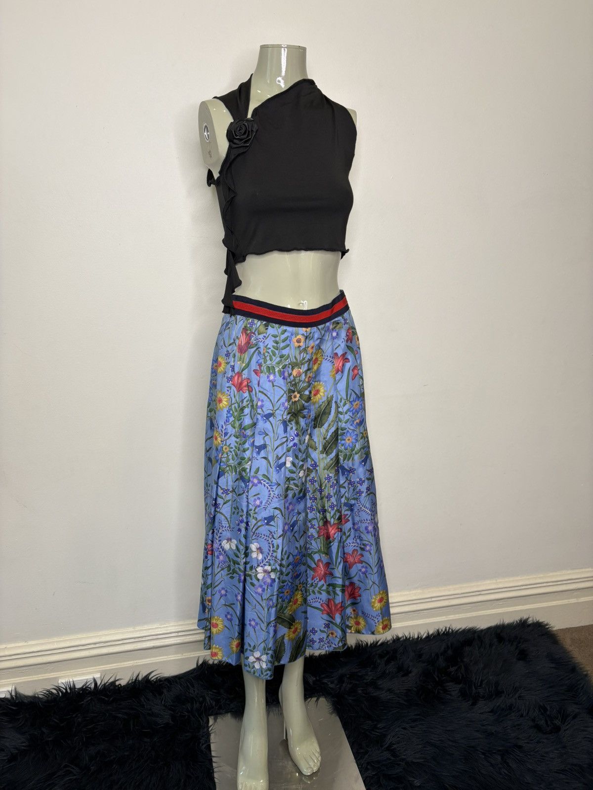 Gucci Gucci Floral Midi Skirt Size 28" / US 6 / IT 42 - 4 Thumbnail
