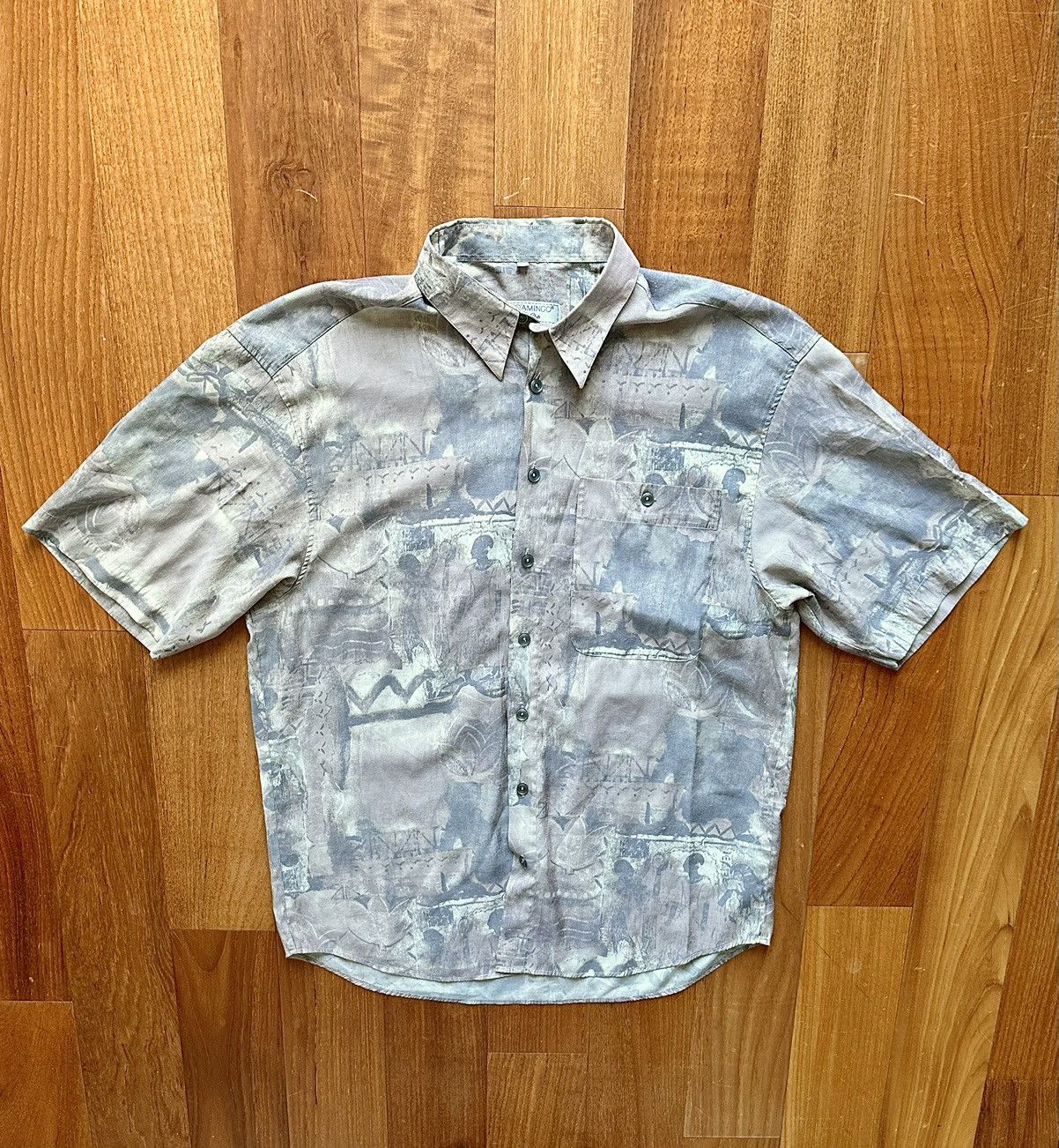Vintage Vintage 80s Club D’amingo Abstract Art Button Up T-Shirt Size US XL / EU 56 / 4 - 1 Thumbnail