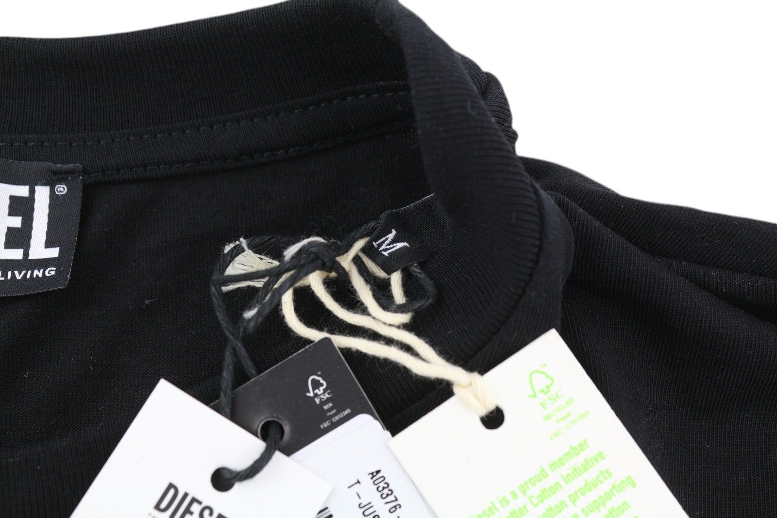 Diesel T-JUST-LS-B52 M Black Tricot Printed T-Shirt 40996 Size US M / EU 48-50 / 2 - 6 Thumbnail