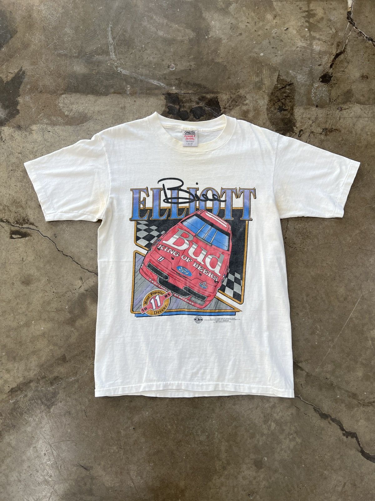 NASCAR × Vintage Vintage 1992 Bill Elliott Budweiser Tee Single Stitch Large Size US L / EU 52-54 / 3 - 2 Thumbnail