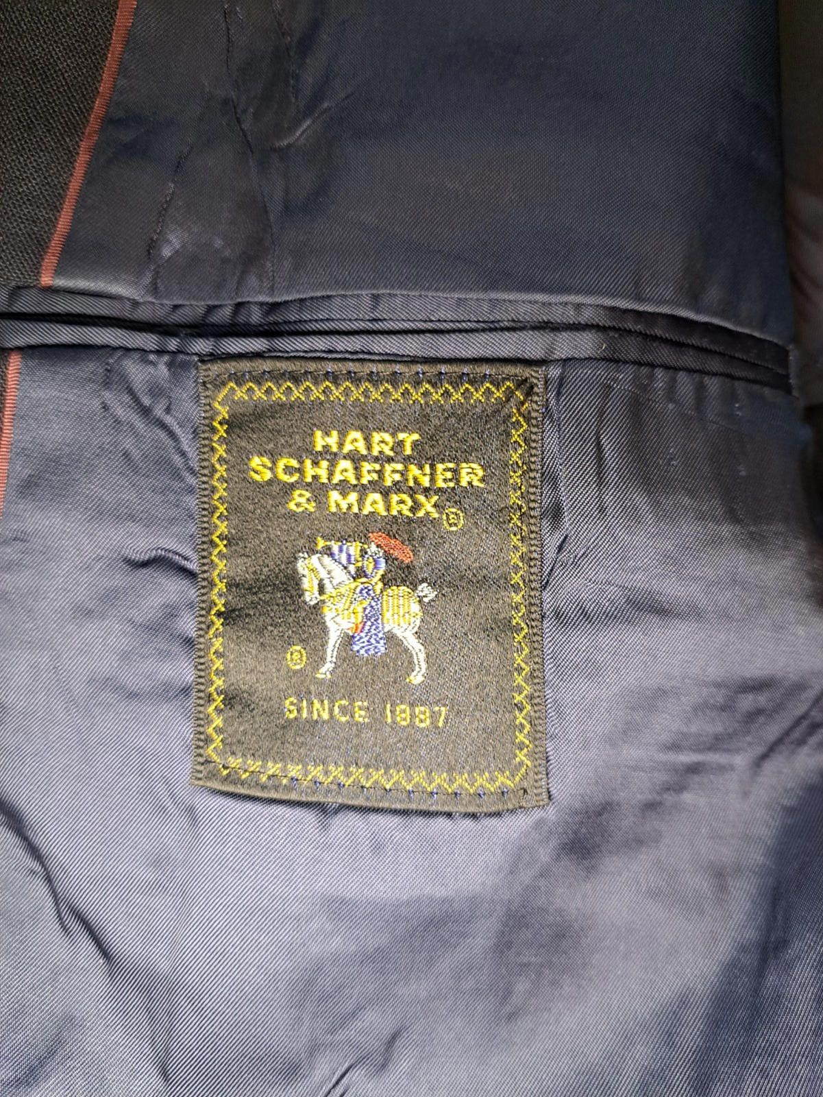Hart Schaffner Marx VINTAGE Hart Schaffner Marx Suit Jacket Separate 44R Black Size 44R - 2 Thumbnail