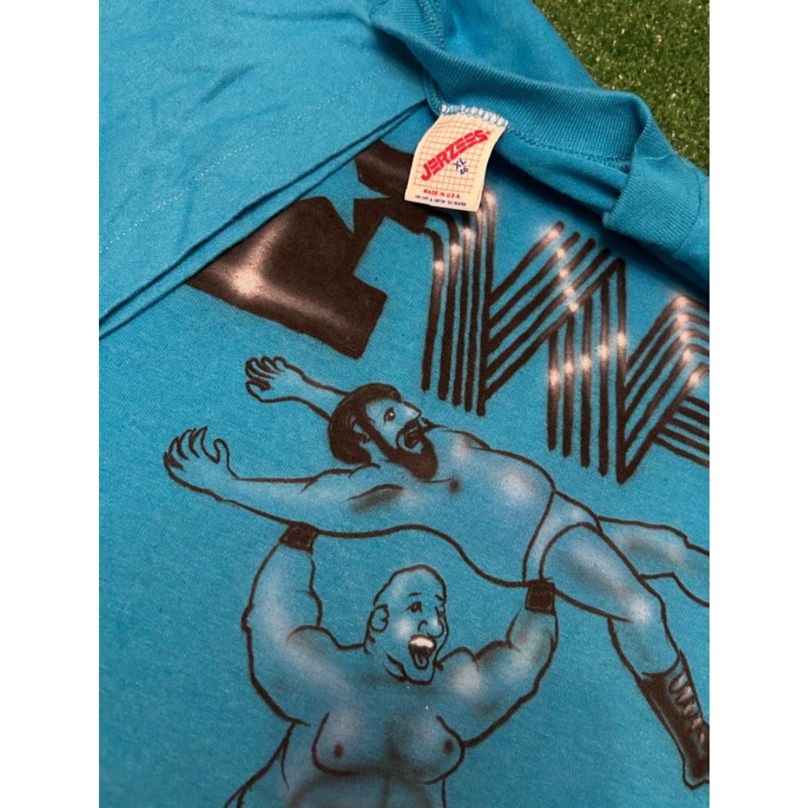 Vintage VINTAGE 80s 90s IWF Wrestling Foundation WWF VTG Shirt Mens XL Blue T-Shirt, Short Sleeve, 1990s, Sports, Wrestling Size US XL / EU 56 / 4 - 2 Thumbnail