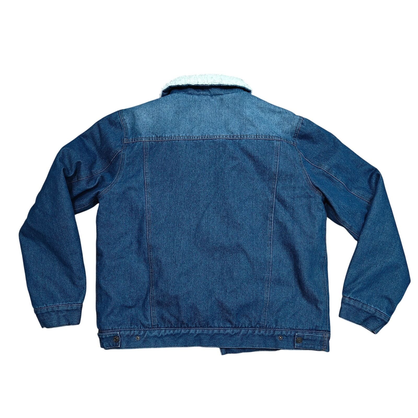 Lee Lee Men's Blue Denim Trucker Sherpa Lined Heavyweight Jacket Size US M / EU 48-50 / 2 - 5 Thumbnail