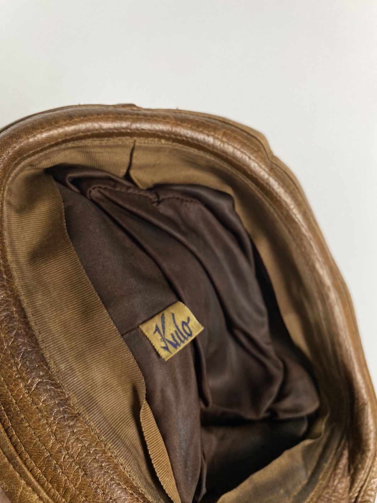 Designer × Leather Avant Garde Retro Cowboy Kulo Leather Hat Size ONE SIZE - 6 Thumbnail