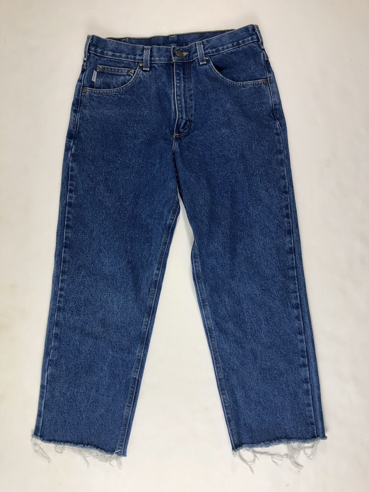 Carhartt Carhartt Raw Hem Relaxed Fit B17DST Workwear Jeans 32.5x26.5 Size US 32 / EU 48 - 1 Thumbnail