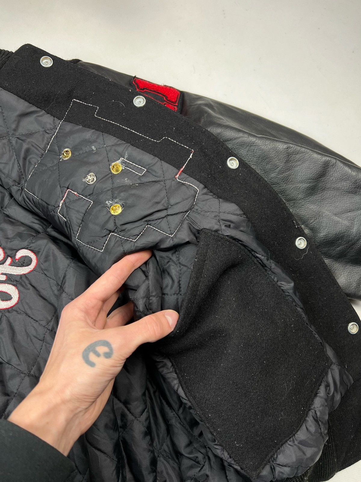 Leather Rare Leather Jacket Mecca Indian native Usa Big Logo Varsity Size US XL / EU 56 / 4 - 10 Thumbnail