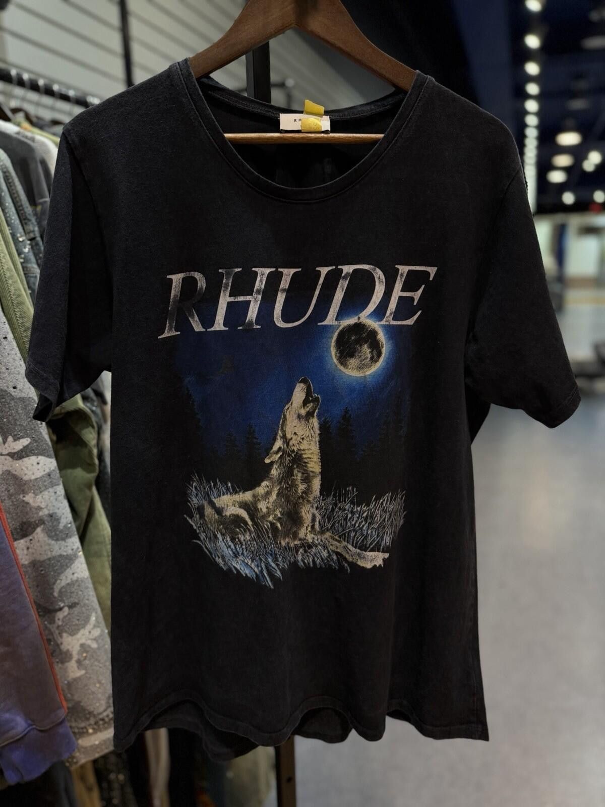Rhude Rhude Tee Shirt Blue Wolf Logo 100% Authentic Size (Medium) Size US M / EU 48-50 / 2 - 1 Thumbnail