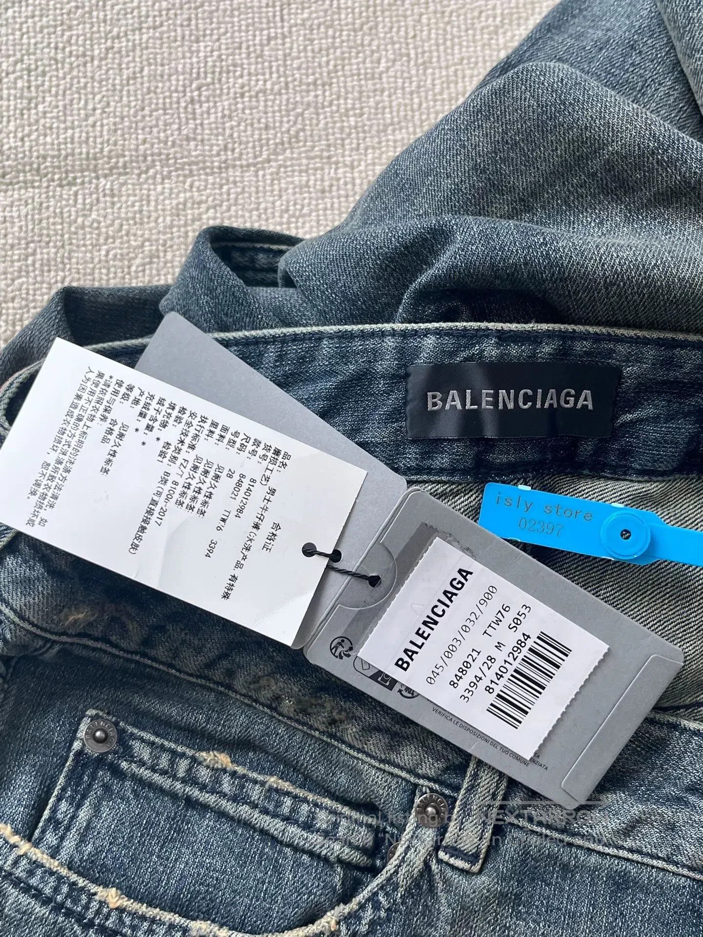 Balenciaga Balenciaga Slim Straight Denim Pants. Size 28" / US 6 / IT 42 - 4 Thumbnail