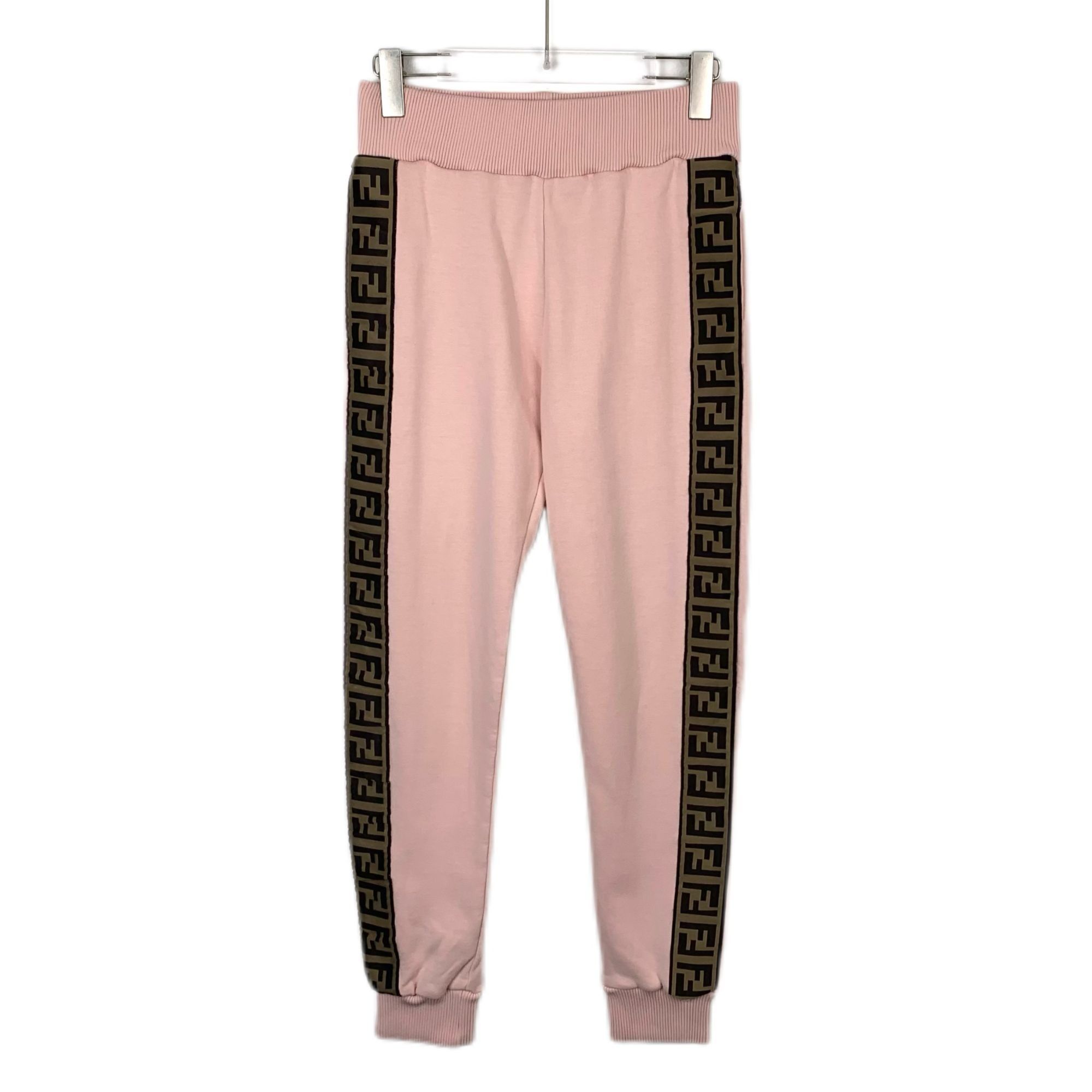 Fendi Fendi Pink Logo Side Cotton Jogger Pants (Size 40/M) Size 40" / US 18 - 1 Thumbnail