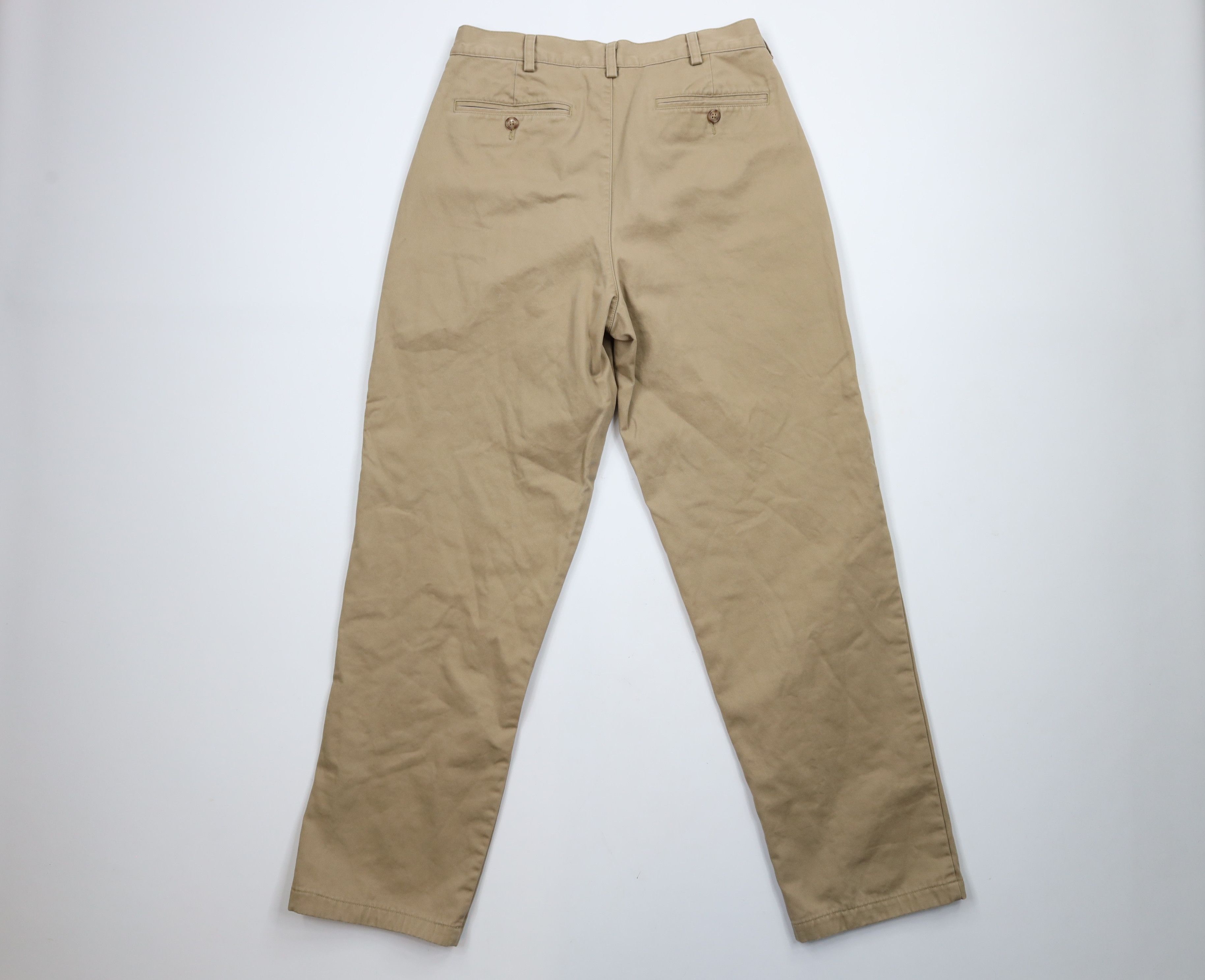 L.L. Bean × Vintage Vintage LL Bean Straight Leg Chino Pants Trousers Beige Size US 33 - 9 Thumbnail