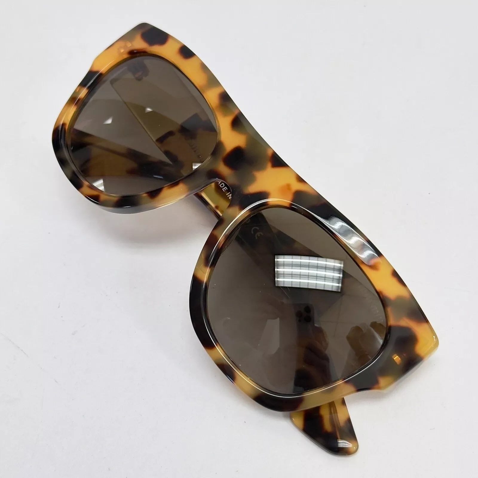Miu Miu MIU MIU 05P Bold ECLAT Chunky Sunglasses MU05PS Brown Havana Size ONE SIZE - 2 Thumbnail