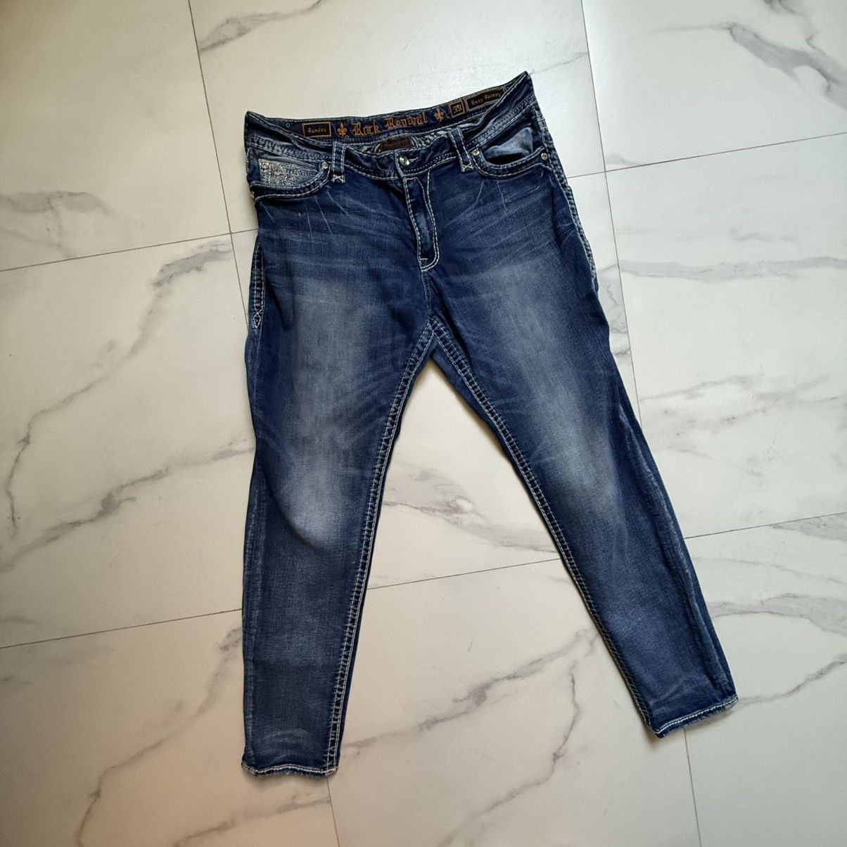 Rock Revival Rock Revival Sundee Easy Skinny Jeans Size 33" - 4 Thumbnail