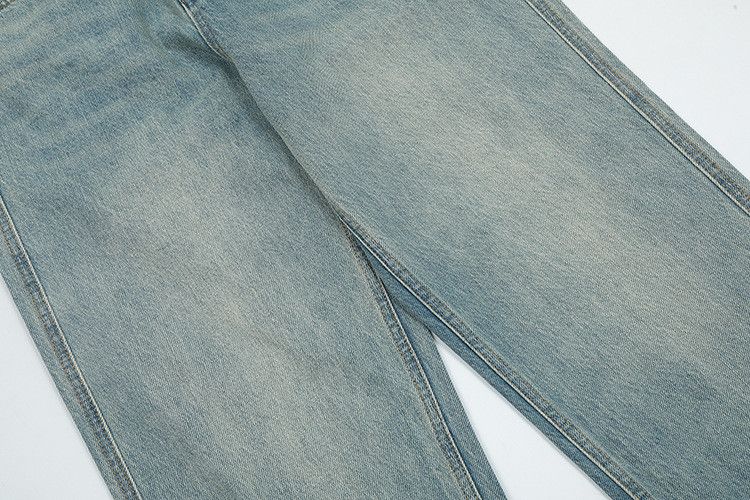 Japanese Brand × Jean Men's street washed distressed loose flared jeans Size US 34 / EU 50 - 6 Thumbnail