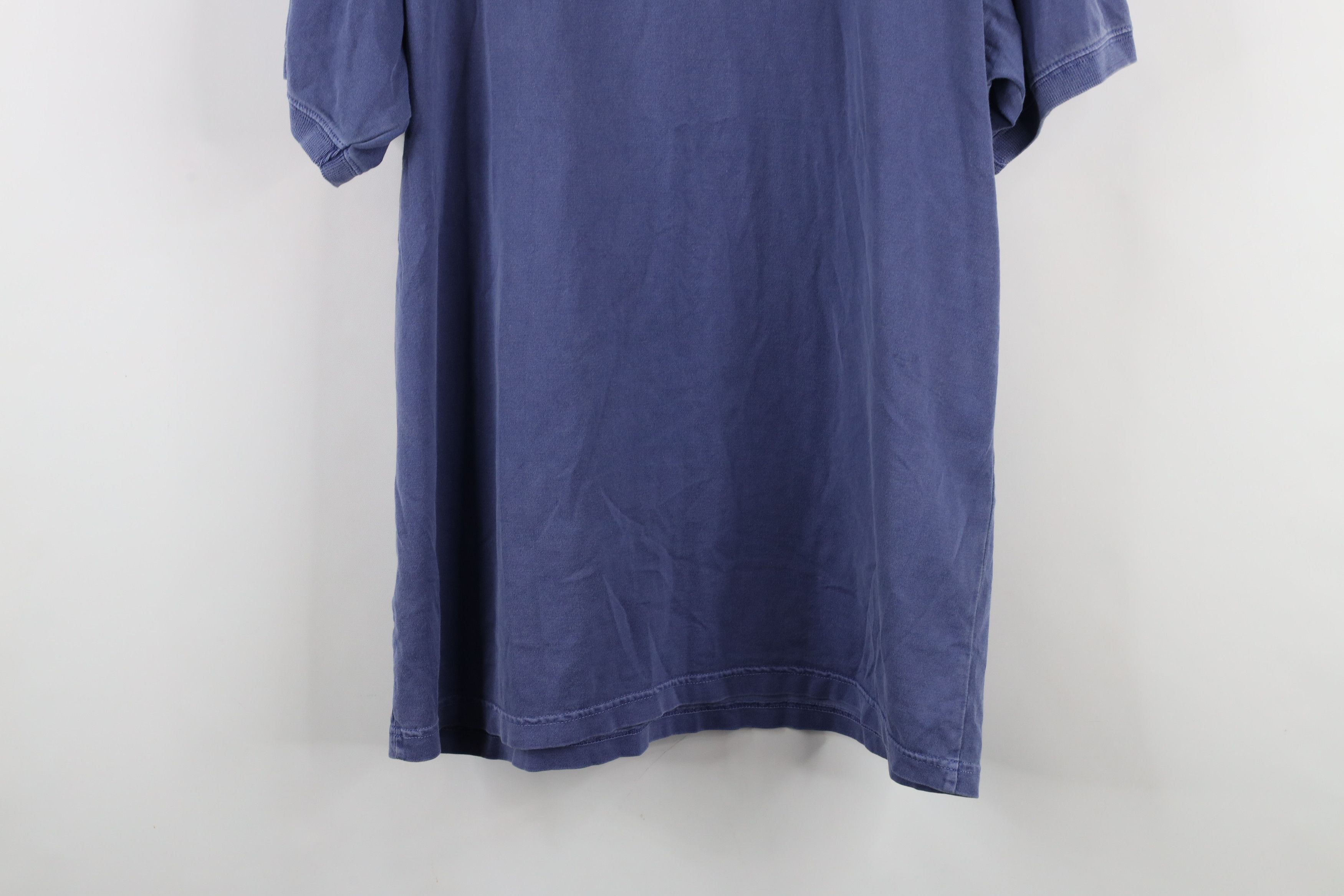 Eddie Bauer × Vintage Vintage 90s Eddie Bauer Blank Stonewash Henley T-Shirt Blue Size US S / EU 44-46 / 1 - 12 Thumbnail
