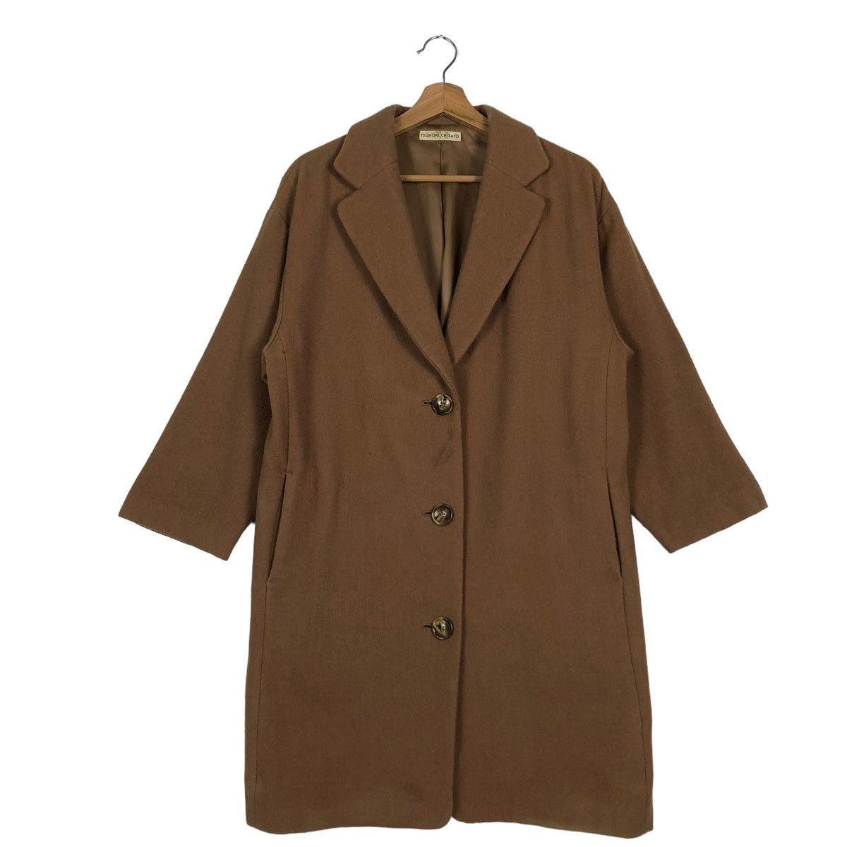 Issey Miyake 🔥Rich Brown - Long Fly Coats Double Breast Wool Avant Garde Size US M / EU 48-50 / 2 - 1 Thumbnail