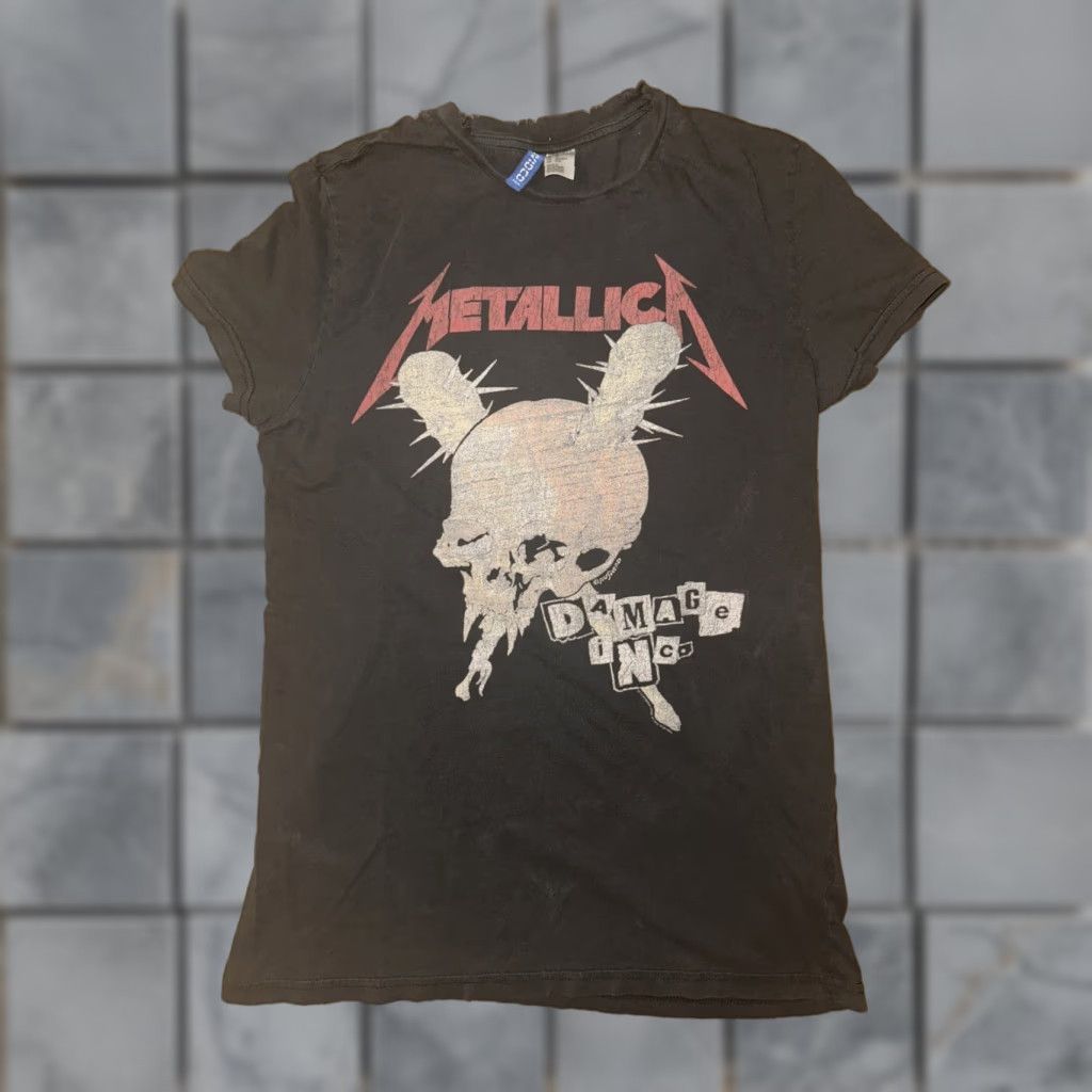 Vintage Metallica Pusshead T-Shirt XS Black Mens Front Graphic Reprint 16x25 Black Size US XS / EU 42 / 0 - 1 Thumbnail