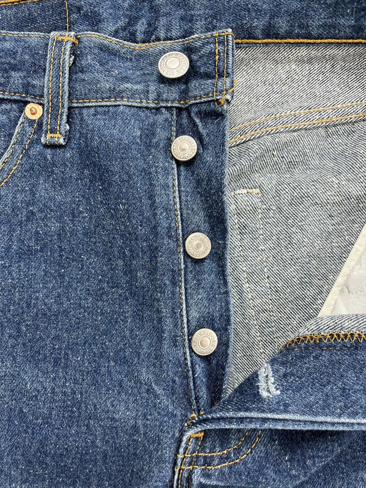 Levi's Vintage Clothing 🇺🇸1990s Vintage Levis 501 29x32 Straight Leg Blue Jeans Size US 29 - 8 Thumbnail