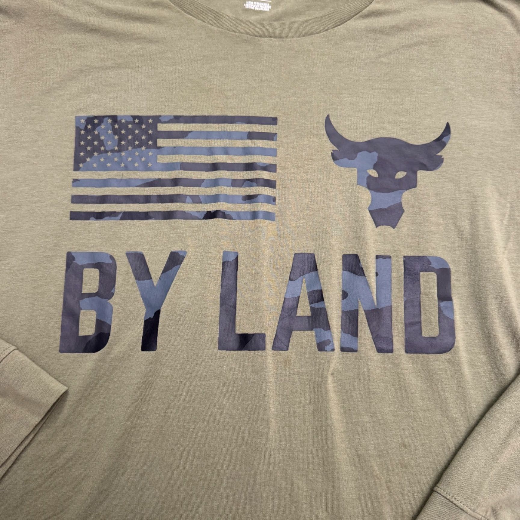 Under Armour Under Armour Freedom T-Shirt Men 3XL Olive Green United By Land Tee Shirt Crew Neck Lightweight Breathable Solid Logo Classic Outdoor Mens Size US XXL / EU 58 / 5 - 7 Thumbnail