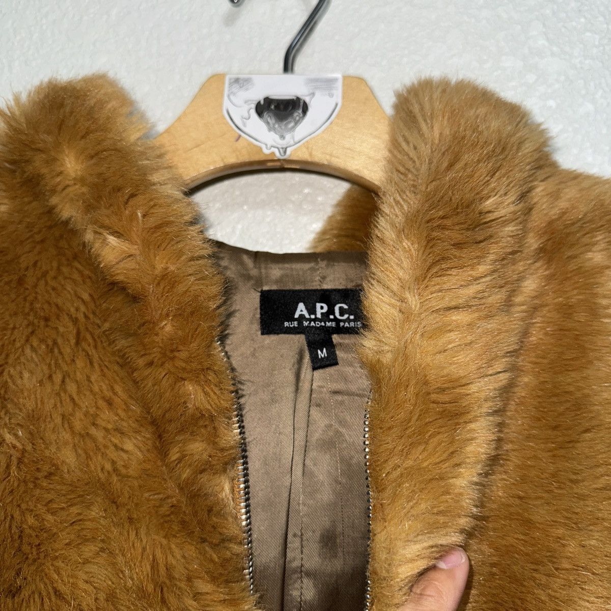 A.P.C. Vintage A.P.C Brown Shaggy Fur Hoodie RIRI ZIPPERS Size US M / EU 48-50 / 2 - 2 Thumbnail